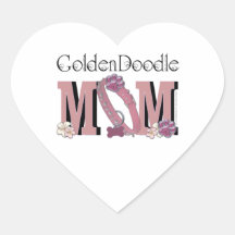 GoldenDoodle MOM Heart Sticker