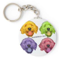 Goldendoodles Rule Key Chain