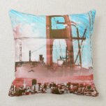 GoldengateBridge SanFrancisco Iconic Panel of Life Pillow