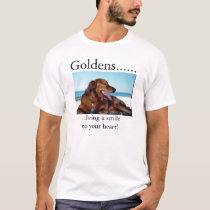 Goldens bring a smile to your heart t-shirts by nurseantonio Goldens bring a smile to your heart t-shirts