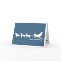 Goldens Pulling Santa's Sleigh cards