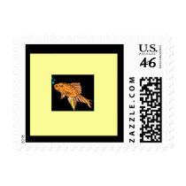 goldfifh block colored yellow postage by pidgiefund goldfifh block colored yellow postage