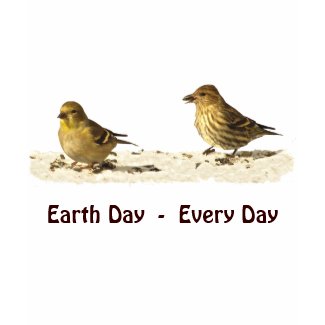 Goldfinch and Pine Siskin Earth Day zazzle_shirt