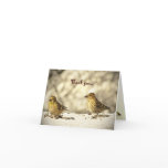 Goldfinch and Pine Siskin Thank You Greeting Card