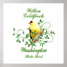 Goldfinch Washington State Bird Posters