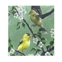 "Goldfinches" Memo Pad