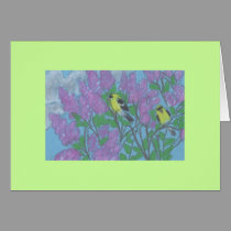 goldfinches note cards