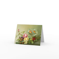 Goldfish and Flowers Customizable Notecard