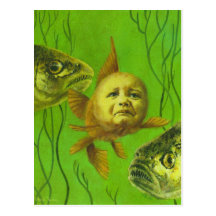 Goldfish Baby Mutant Design Post Card