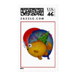 Goldfish birthday party celebration stamps