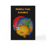 Goldfish birthday party Invitation card