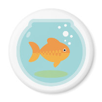 Goldfish Bowl magnets by alternateworlds Goldfish Bowl magnets