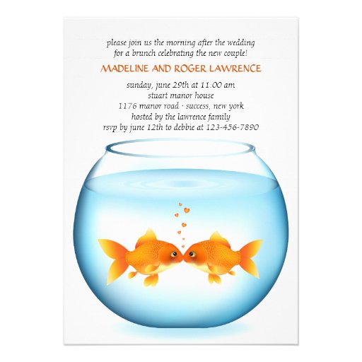 Goldfish Bowl Post Wedding Brunch Invitation