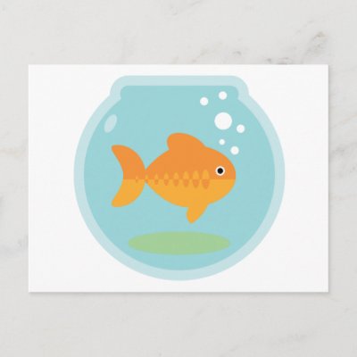 goldfish bowl. Goldfish Bowl Post Card by