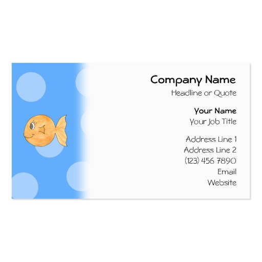 Goldfish. Business Card (front side)