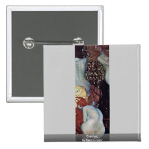 Goldfish,  By Klimt Gustav Pinback Button