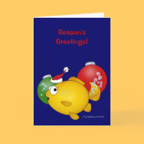 Goldfish Christmas flatus event! cards by graphicdoodles Goldfish Christmas flatus event! cards