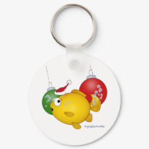 Goldfish Christmas flatus event! keychains by graphicdoodles Goldfish Christmas flatus event! keychains