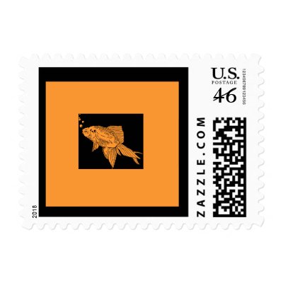 Goldfish Colorblock Postage by pidgiefund