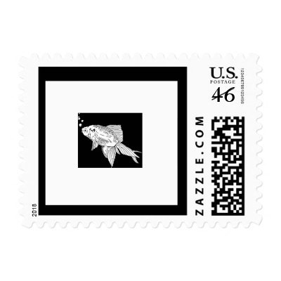 Goldfish Colorblock Postage by pidgiefund