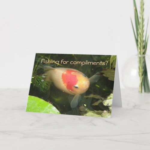 Goldfish Funny Greeting Card card