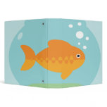 goldfish in fishbowl notebook vinyl binders