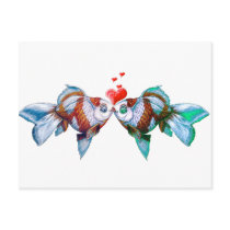Goldfish Kiss postcards by tshirtdart Goldfish Kiss postcards