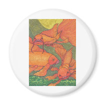 Goldfish - Koi Refrigerator Magnet