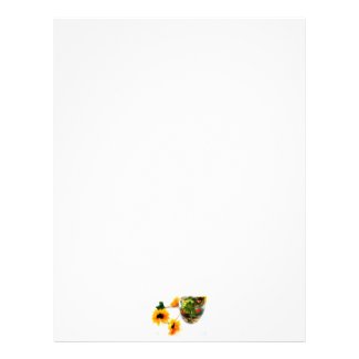 Goldfish wedding centerpiece sunflower photograph customized letterhead