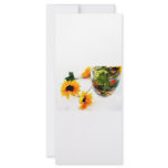 Goldfish wedding centerpiece sunflower photograph customized rack card