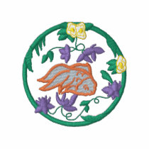 Goldfish with border embroidered shirts by ZazzleEmbroidery Goldfish with border embroidered shirts