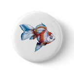 Goldfish with Bubbles Pinback Buttons