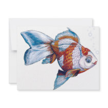 Goldfish with Bubbles invitations