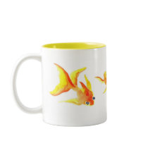 Goldfishies mugs by madsahara Goldfishies mugs