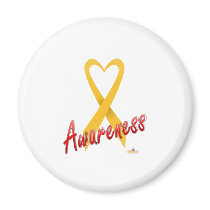 GoldHeartRibbonAwareness magnets by awareness GoldHeartRibbonAwareness magnets