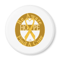 GoldHeartRibbonBeAwareFindCureDark magnets by awareness GoldHeartRibbonBeAwareFindCureDark magnets