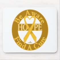 GoldHeartRibbonBeAwareFindCureDark mousepads by awareness GoldHeartRibbonBeAwareFindCureDark mousepads