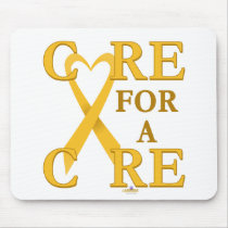 GoldHeartRibbonCareCureLight mousepads by awareness GoldHeartRibbonCareCureLight mousepads