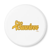 GoldHeartRibbonSurvivor magnets by awareness GoldHeartRibbonSurvivor magnets