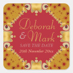 Goldie Hearts Wedding Announcement Sticker
