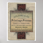 Golding letterpress printing press advertisement