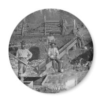 Goldminers Gold Rush Miners ~ California 1850 Magnet