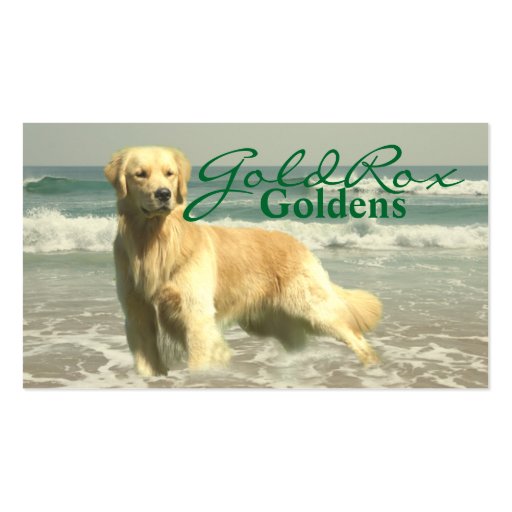 GoldRox Goldens Business Card (front side)