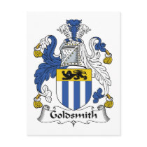 Goldsmith Family Crest postcards by coatsofarms Goldsmith Family Crest postcards