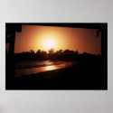 goleta beach sunset, santa barbara ca posters