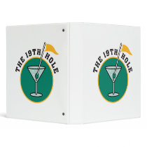 golf 19th hole drink time humor 3 ring binder