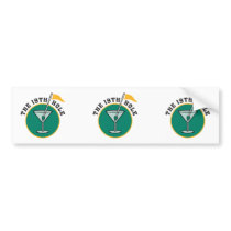 golf 19th hole drink time humor bumper sticker