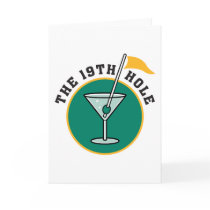 golf 19th hole drink time humor cards