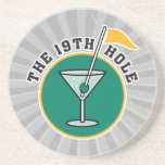 golf 19th hole drink time humor beverage coaster
