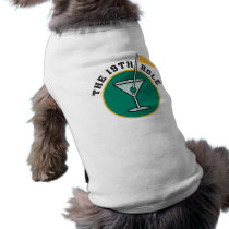 golf 19th hole drink time humor doggie t-shirt